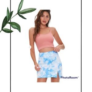 Ángel Kiss Women’s Blue Tie Dye Mini Skirt